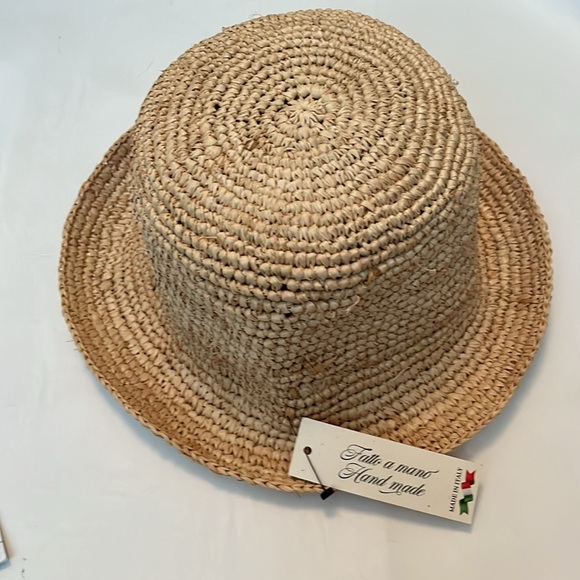 Filippo Catarzi Raffia Bucket Hat NWT - Picture 3 of 7